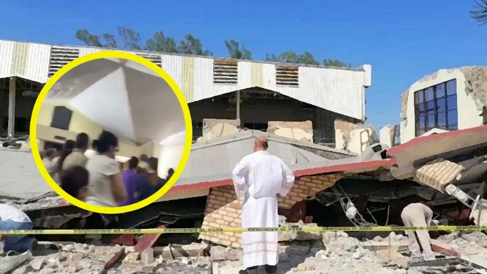 Momentos antes de la tragedia en la iglesia de La Santa Cruz