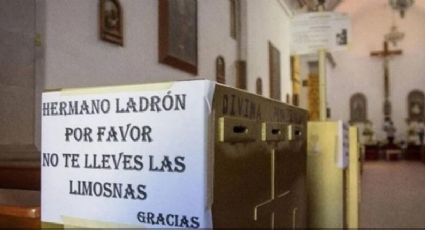 Solitario ladrón roba limosnas de iglesia; iba listo con guantes y soplete