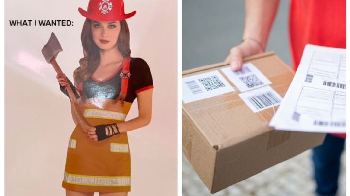 Pide en línea disfraz de bombera y esto fue lo que recibió | VIDEO