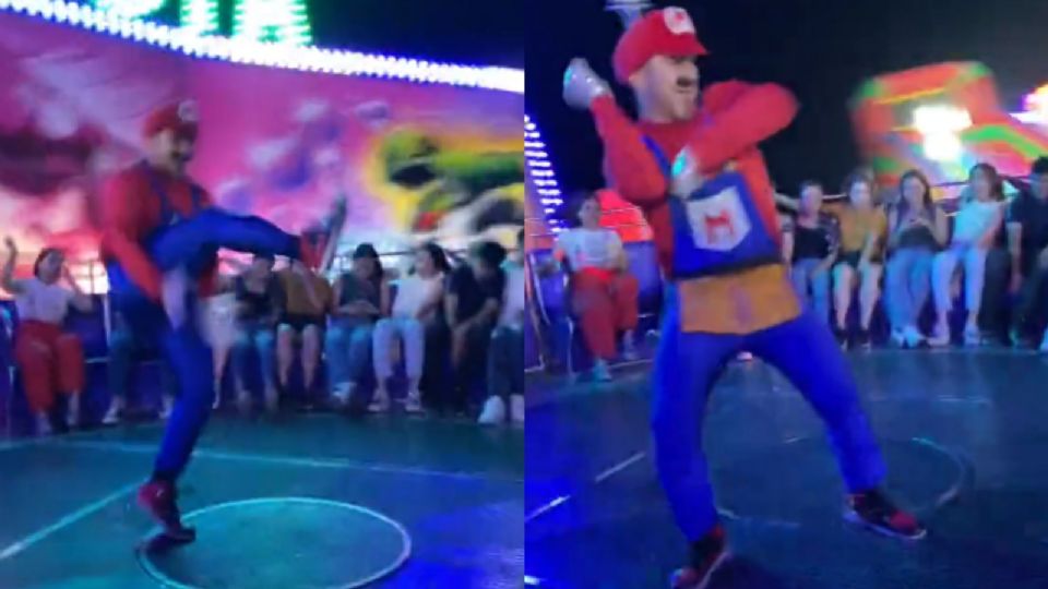 ¿Sale La Monja y entra Mario Bros? Se viraliza video del fontanero bailando en juego mecánico