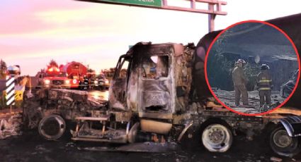 Muere trailero luego de ser consumido por las llamas; se impacta en retorno a desnivel