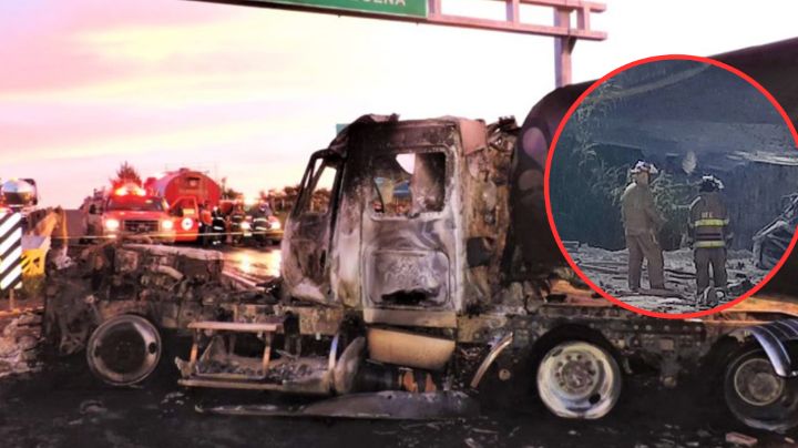 Muere trailero luego de ser consumido por las llamas; se impacta en retorno a desnivel
