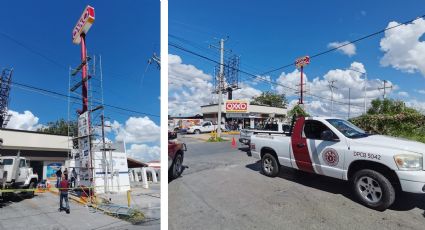 Trabajador que ponía un anuncio se electrocuta al rozar cables de alta tensión; está grave