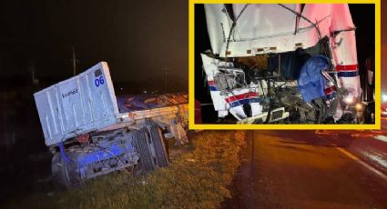 Trailero muere prensado en Carretera 57; cabina quedó completamente destrozada