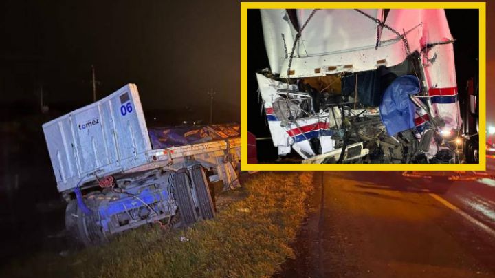 Trailero muere prensado en Carretera 57; cabina quedó completamente destrozada