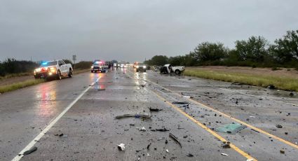 Choque de tres camionetas en carretera a Zapata deja 3 lesionados graves