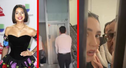 Ángela Aguilar se queda atrapada en elevador; así vivió los angustiantes momentos | VIDEO