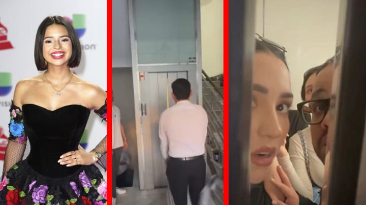 Ángela Aguilar se queda atrapada en elevador; así vivió los angustiantes momentos | VIDEO