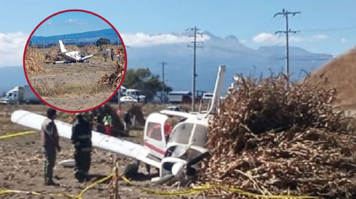 Se desploma avioneta tras sufrir falla; tripulantes se salvan de 'milagro'
