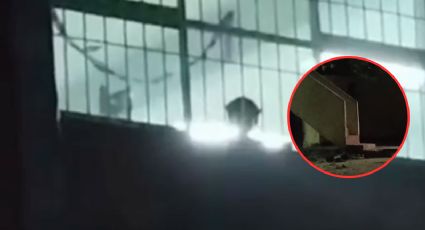 Guardia de seguridad graba una aterradora silueta en secundaria | VIDEO