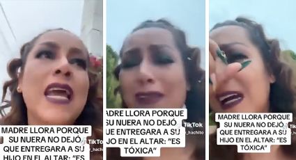 Madre llora porque su nuera impidió que entregara a su hijo en el altar: "es una tóxica" | VIDEO