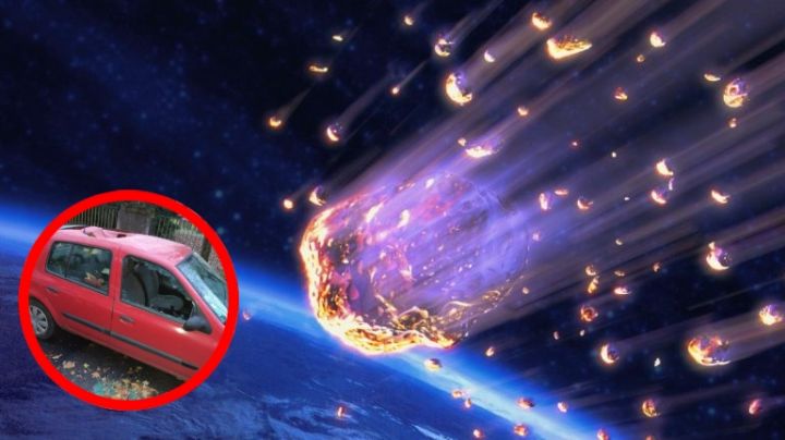 Meteorito impacta sobre auto estacionado; le destrozó el techo | FOTOS
