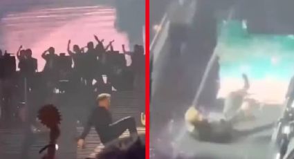 Luis Miguel sufre graciosa caída en show de la Ciudad de México | VIDEO