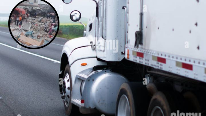 Tráiler de Circo Atayde hace añicos a locales comerciales y termina volcado I VIDEO