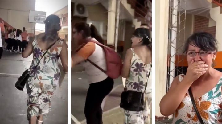 '¡Maestra se están peleando!': corre a separar a alumnos y se lleva la sorpresa de su vida | VIDEO
