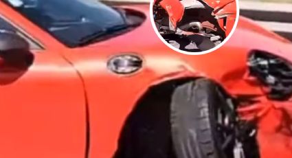Hombre choca Porsche de más de un millón de pesos; así quedó el auto | VIDEO