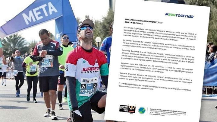 Tragedia en el Maratón de Monterrey: corredor cruza la meta, se desploma y muere