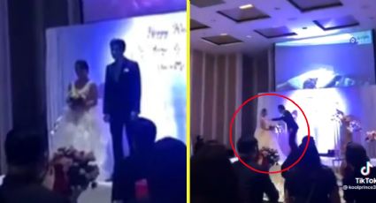Hombre revela infidelidad de su esposa en plena boda | VIDEO