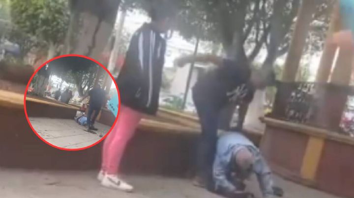 Hombre pateó en la cabeza a adulto de la tercera edad; presuntamente asustó a su hija | VIDEO