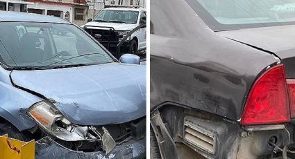 Choque de autos en el centro de Nuevo Laredo; una conductora sufre lesiones de consideración