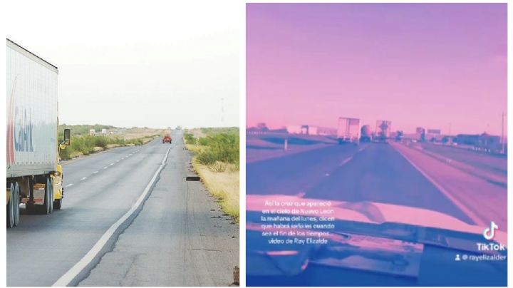 Captan extraña cruz en el cielo en carretera a Nuevo Laredo | VIDEO