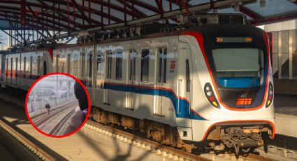 Captan a hombre corriendo en vías del metro de Monterrey I VIDEO