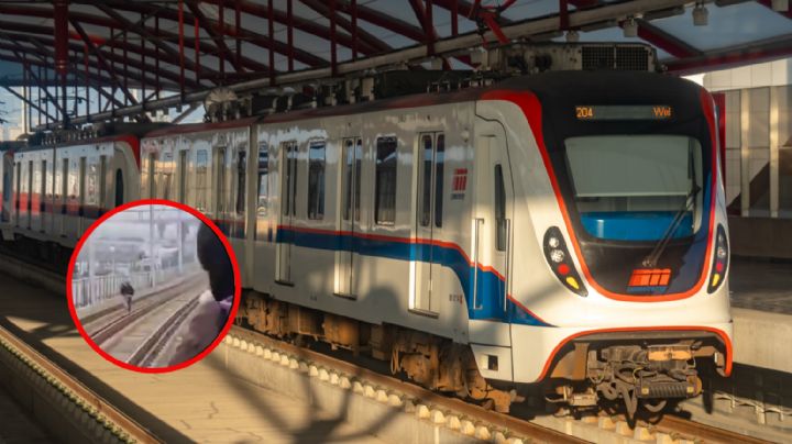 Captan a hombre corriendo en vías del metro de Monterrey I VIDEO