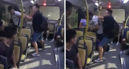 Hombre golpea a presunto acosador de mujeres en autobús: "Tengo una hija" | VIDEO