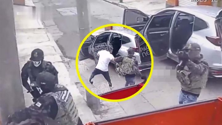 Cámara graba 'levantón': comando armado llegó por hombre | VIDEO