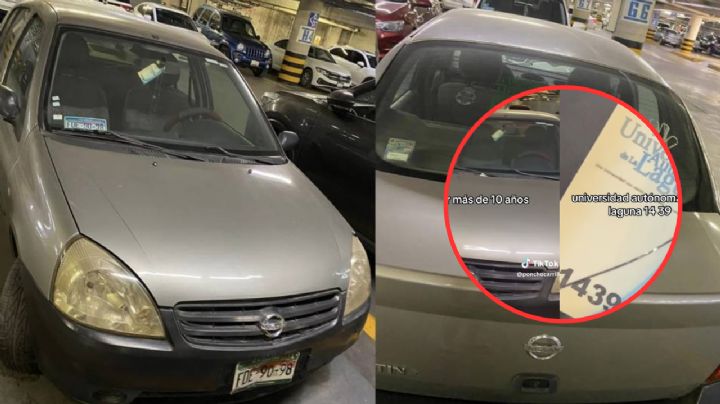 Este coche lleva 10 años abandonado en una reconocida plaza comercial