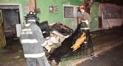 Corto circuito le carboniza colchones a familia de la Colonia Mirador; vecinos evitan tragedia