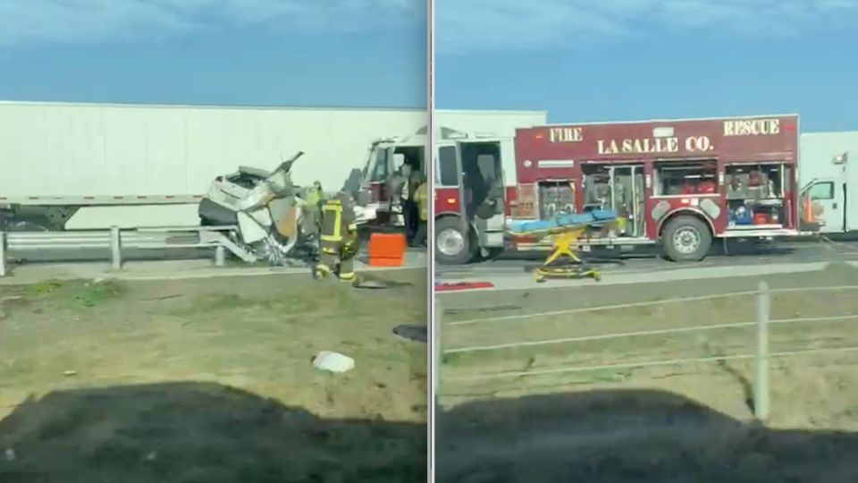 Accidente esta mañana en la interestatal 35.