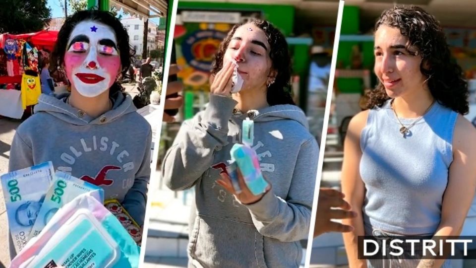 Influencer pone reto a joven payasita que vendía mazapanes, y que resultó ser una dedicada estudiante