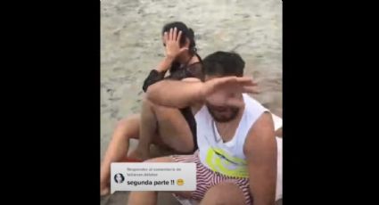 Mujer cacha a su esposo siendo infiel con la secretaria en la playa | VIDEO