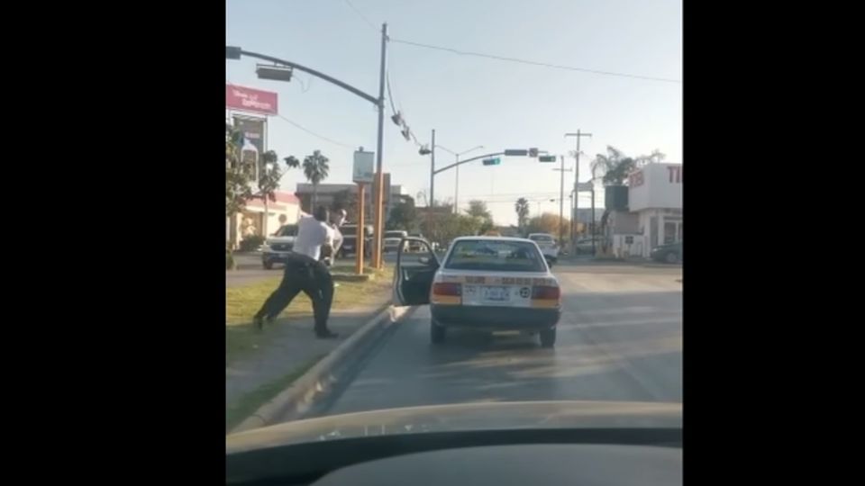 De una manera insólita terminó una pelea.