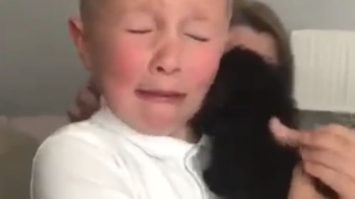 Abuelos dan regalo a nieto por una semana pesada, él termina llorando | VIDEO