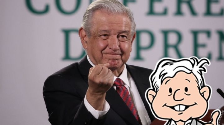 Captan a AMLO con un 'Amlito' en la mañanera; foto se hace viral | FOTO