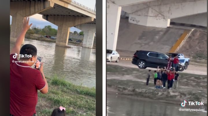 Familia se saluda de lado a lado del Río Bravo; conmovedor VIDEO