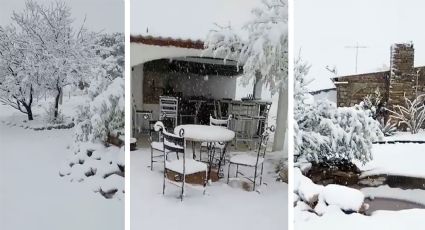 Intensas nevadas en Acuña, Coahuila, a dos días de que entre la primavera | VIDEO / FOTOS