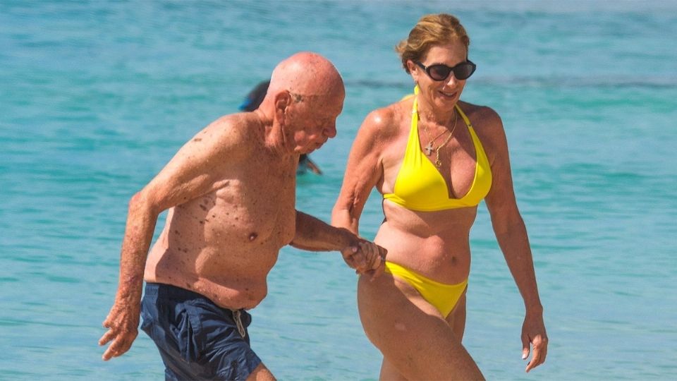 Rupert Murdoch y su próxima esposa