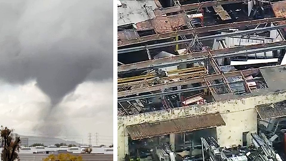 El tornado se llevó techos de casas