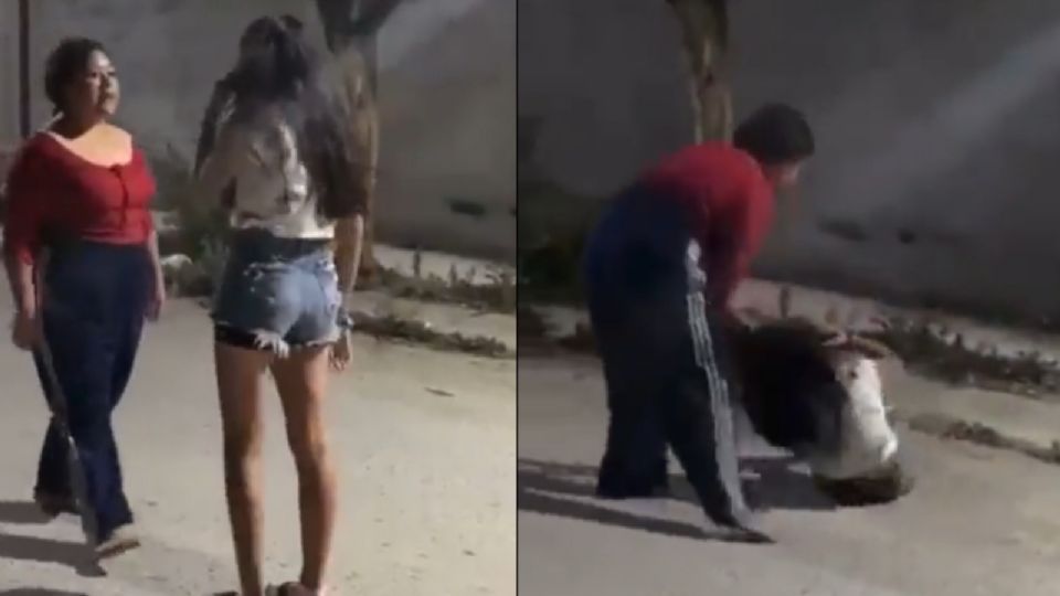 La madre golpea brutalmente a su hija