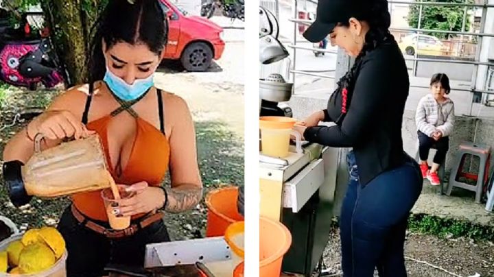 Vendedora de jugos causa furor en TikTok; siempre tiene el puesto lleno de clientes | VIDEO