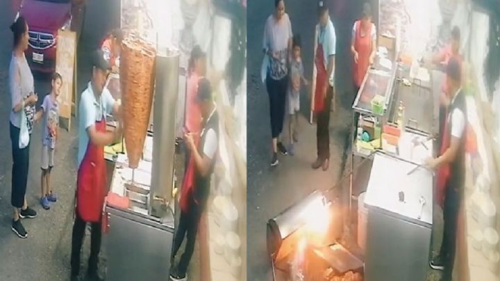 Cae trompo de taquitos al pastor; tragedia culinaria se hace viral | VIDEO
