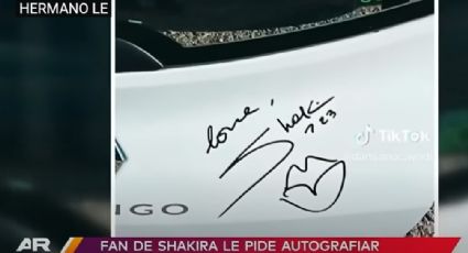 Consigue fan italiano autógrafo de Shakira ¡en la puerta de su Twingo! | VIDEO