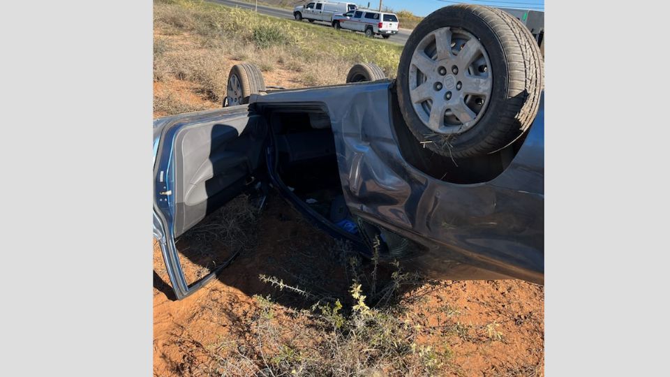 Una volcadura con lesionado grave ocurrió a las 09:25 de esta mañana en Camino a Las Minas.