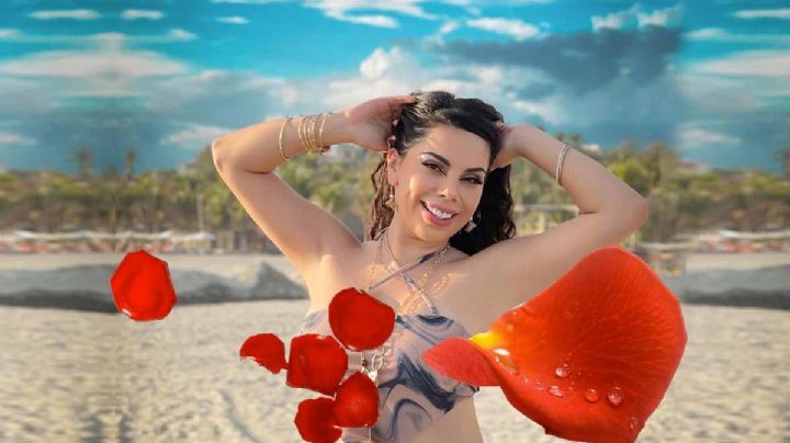 Lizbeth Rodríguez sube foto cubierta de pétalos de rosa | VIDEO
