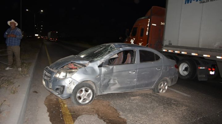 Abuelito sufre ponchadura de llanta cerca del Puente 3 y vive para contarlo | FOTOS