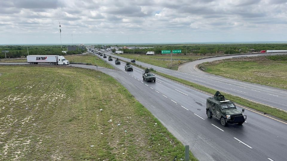 Llegan 300 elementos de Sedena a Nuevo Laredo.