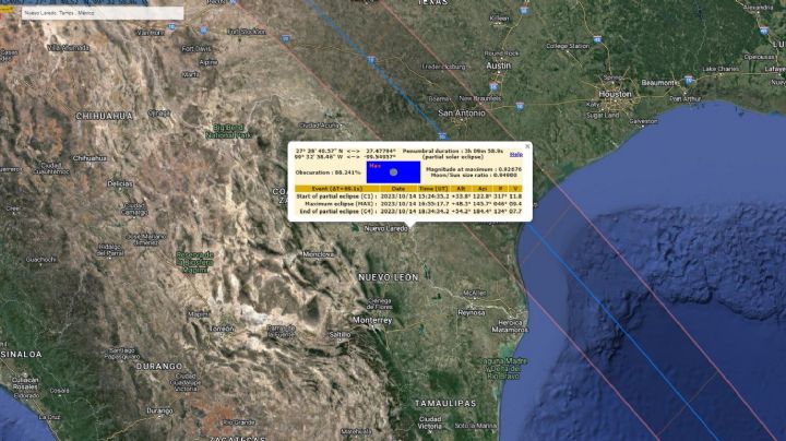En seis meses el eclipse anular de Sol; ¿cuánto se ocultará en Nuevo Laredo?